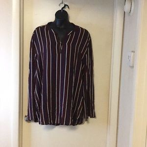 ASOS UNISEX LONG SLEEVE STRIPED SHIRT